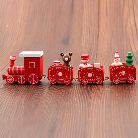 4pcs Mini Wood Train Toys Kids DealSniper.net A Red