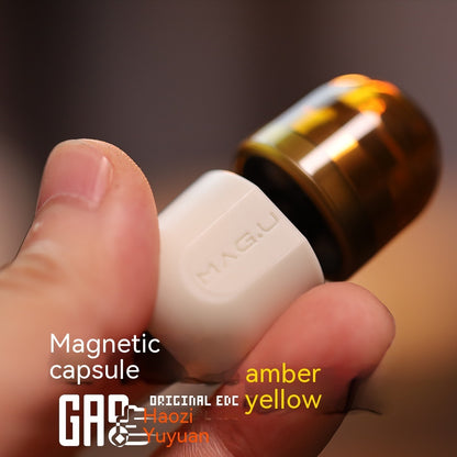 Magnetic Capsule Edc Magnetic Suspension Plastic Toy Kids dealsniper-net Magnetic Capsule Yellow