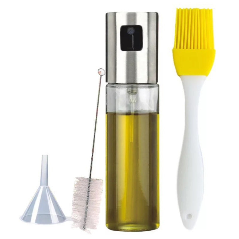 Stainless Steel Grill Kitchen Cooking Oil Spray Bottle With Scale Kitchen dealsniper-net