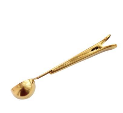 Coffee Clip Spoon Kitchen dealsniper-net Gold