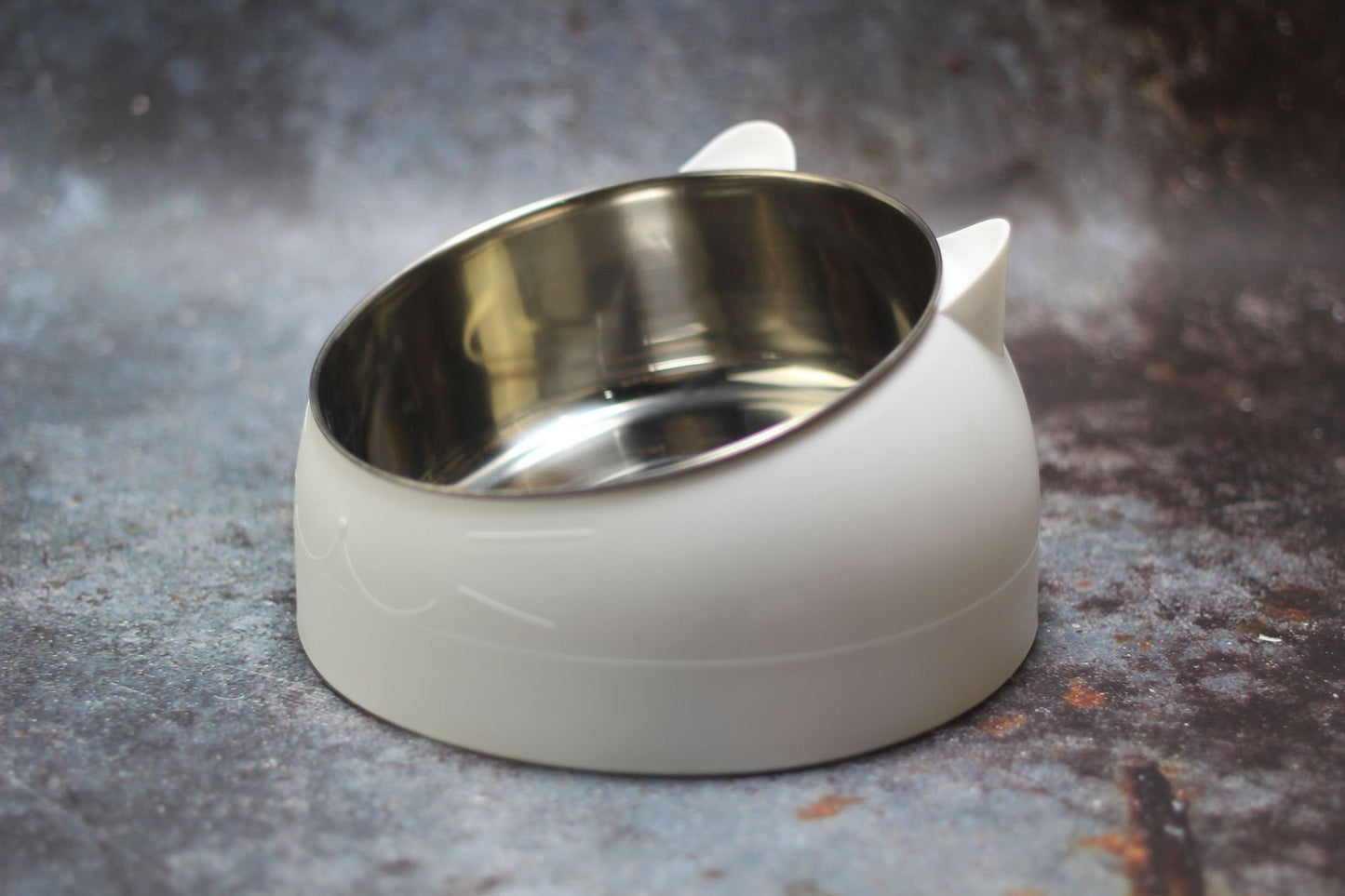Protective Cervical Cat Bowl Oblique Mouth Pet Bowl Pets DealSniper.net White L