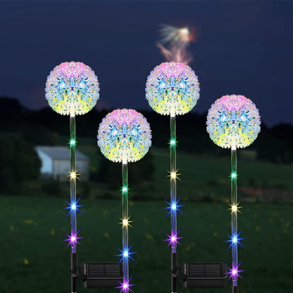 Solar Garden Simulation Dandelion Onion Ball Ground Lamp Garden dealsniper-net Single Pack Three To Head 36LED