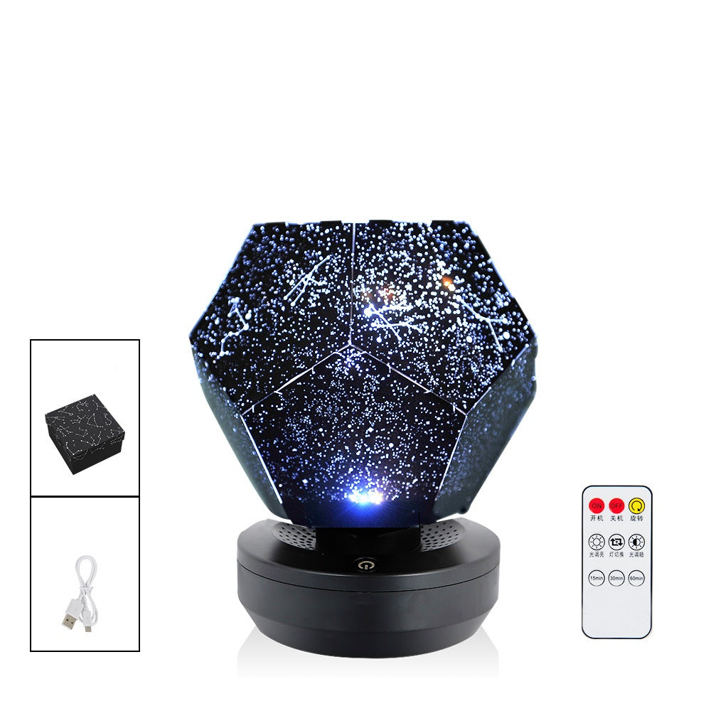 LED Starry Sky Projector Night Lights 3D Projection Night Lamp USB Charging Home Planetarium Kids Bedroom Decoration Room Lighting Home dealsniper-net 3 colors remote