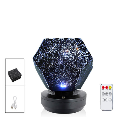 LED Starry Sky Projector Night Lights 3D Projection Night Lamp USB Charging Home Planetarium Kids Bedroom Decoration Room Lighting Home dealsniper-net 3 colors remote