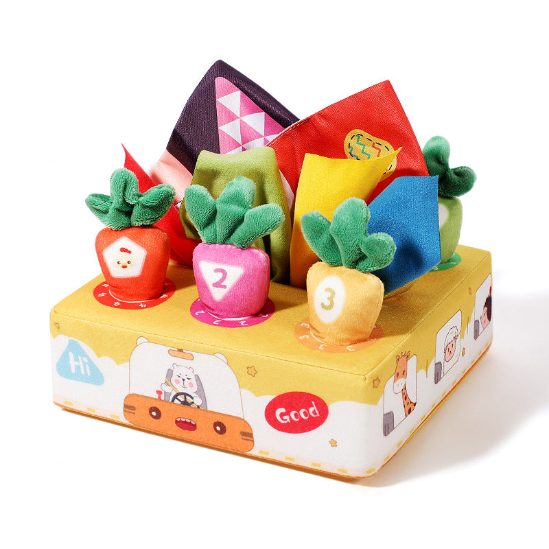 Two-in-one Pulling Radishes Paper Extraction kids toys DealSniper.net