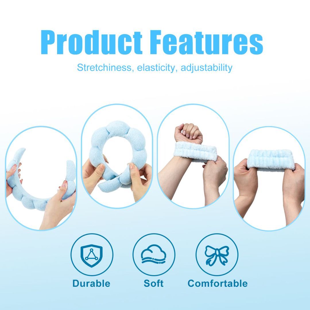 Three-piece Headband Bracelet Blue Beauty DealSniper.net