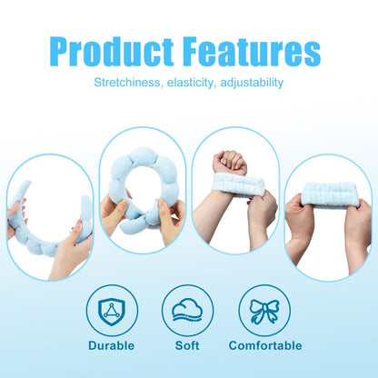 Three-piece Headband Bracelet Blue Beauty DealSniper.net