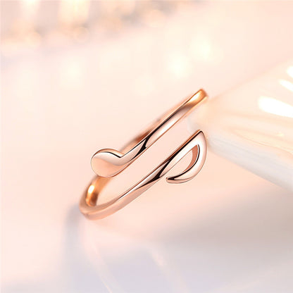 Luxury Jewelry Adjustable Music Rings Jewelry dealsniper-net Rose gold 1pc