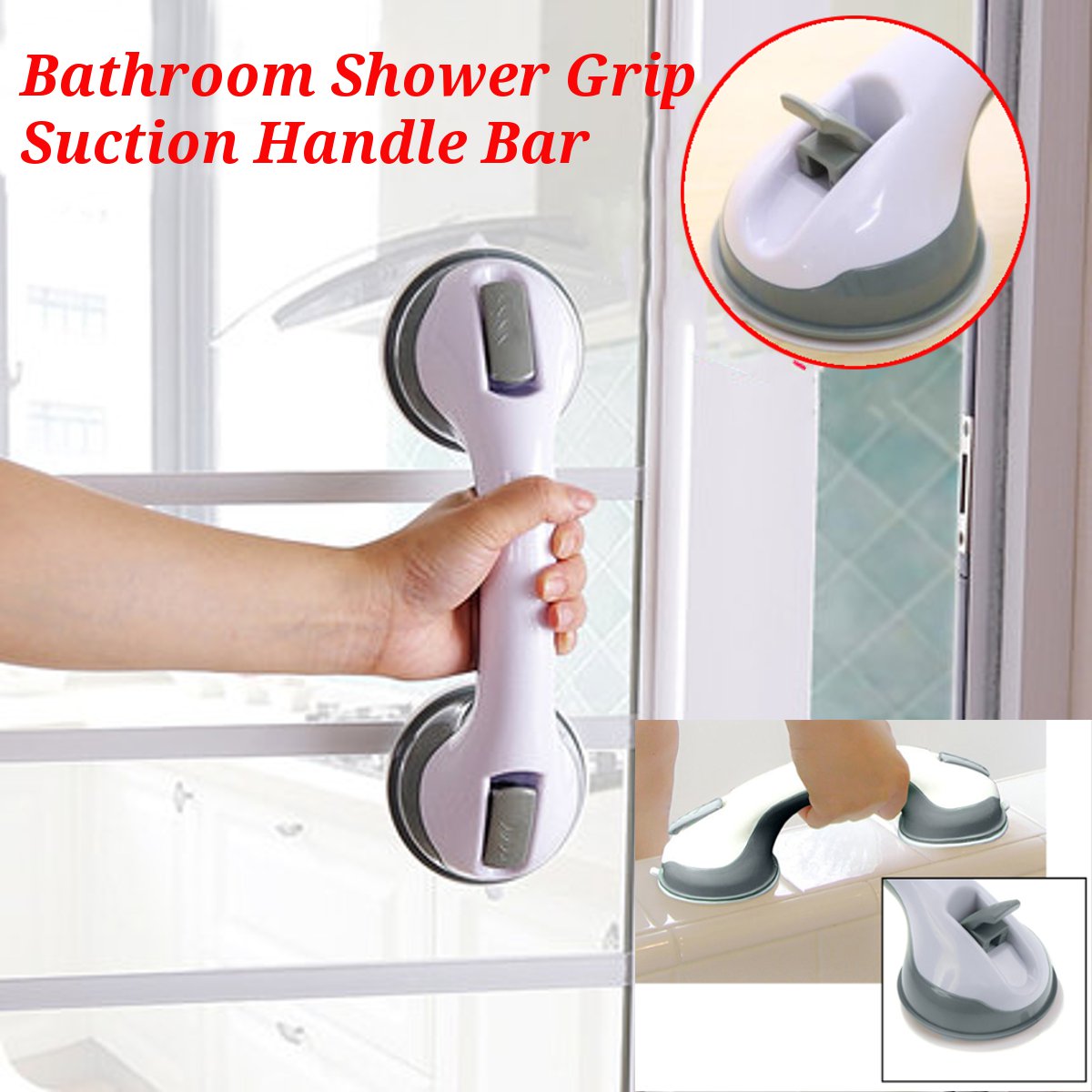 Bathroom Handrail Suction Cup Type Anti-skid Handrail Suction Cup Handrail House dealsniper-net