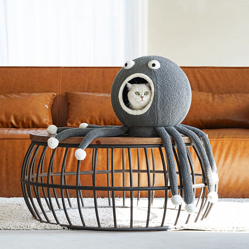 Pet Deep Sleep Cartoon Plush Nest Pets Gym From House