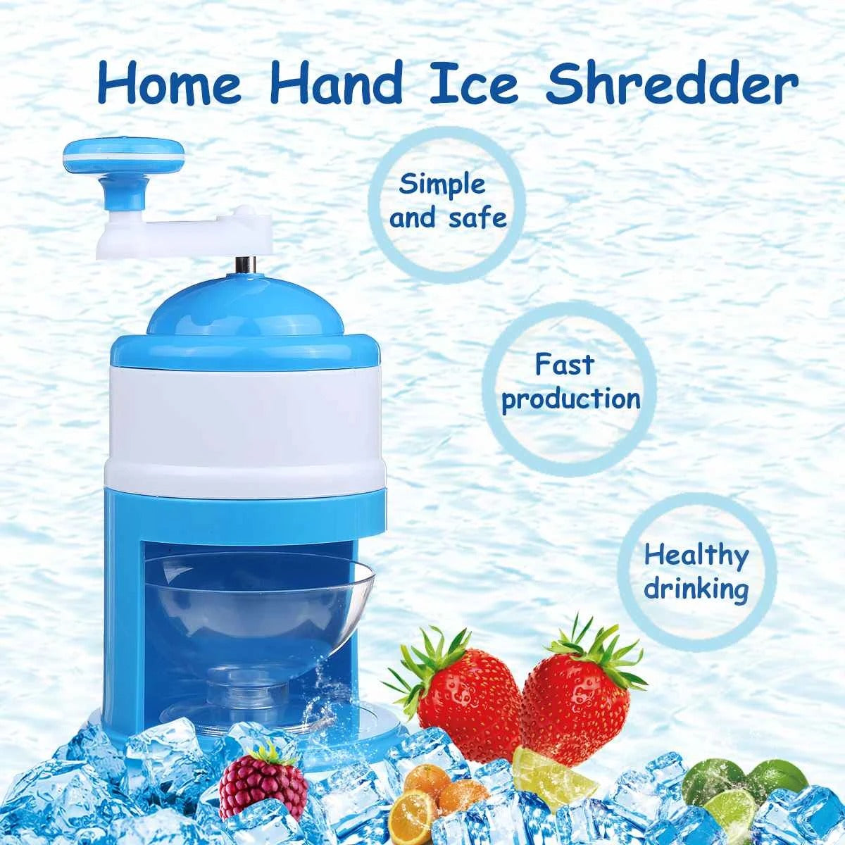 Mini Smoothie Shaved Ice Machine Hand Ice Breaker