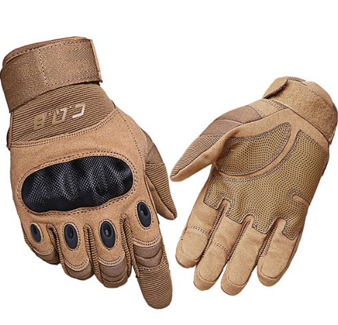 Tactical Gloves Army Military Men Gym Fitness Riding Half Finger Rubber Knuckle Protective Gear Male Tactical Gloves Men dealsniper-net Sand color L A