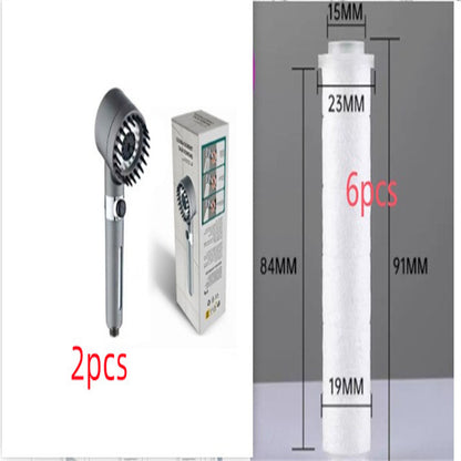 3 Modes Shower Head High Pressure Showerhead Portable Filter