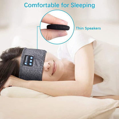 Wireless Bluetooth Sleeping Headphones Headband Thin Soft Elastic Comfortable Music Ear Phones Eye Mask For Side Sleeper Sports Sports DealSniper.net Grey 3pcs