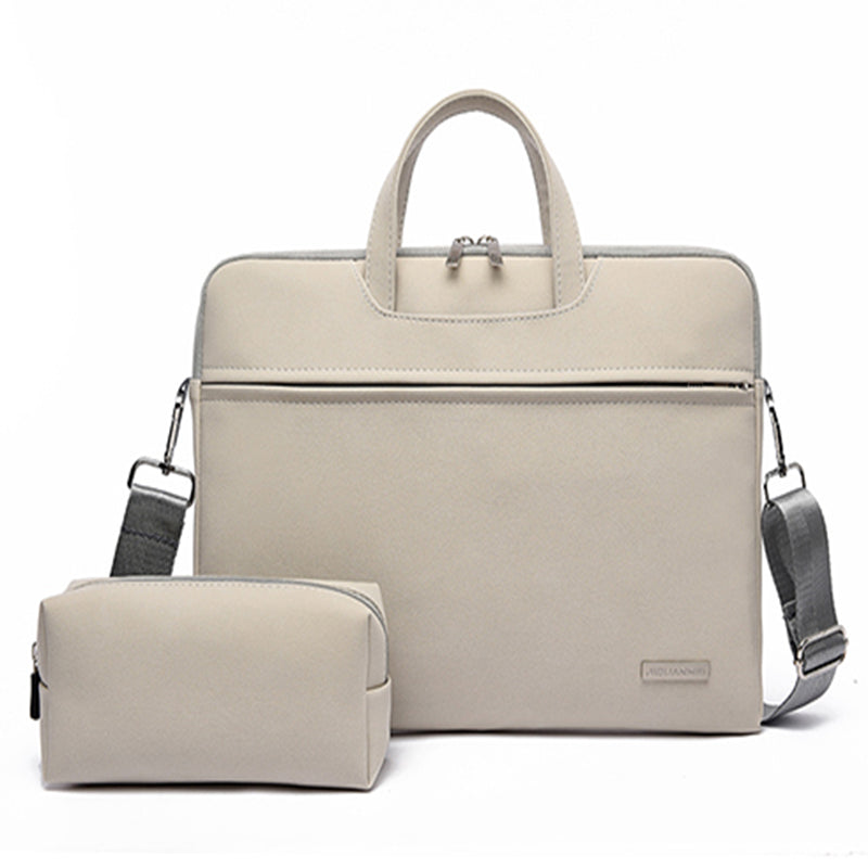 PU Leather Women Laptop Bag Notebook Carrying Case Electronics dealsniper-net Grey 13.3inch