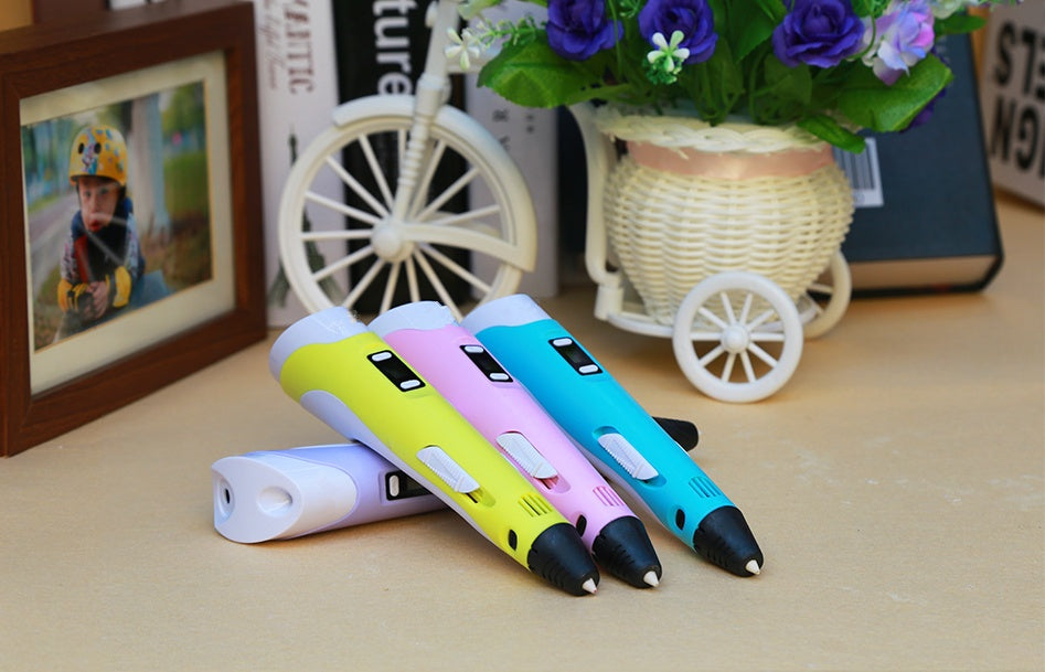 3D print pen 3D pen two generation graffiti 3D stereoscopic Kids dealsniper-net