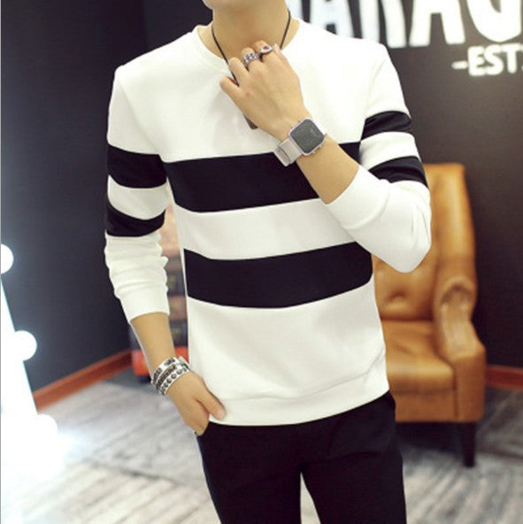 Long sleeve stitching bottoming shirt Men DealSniper.net