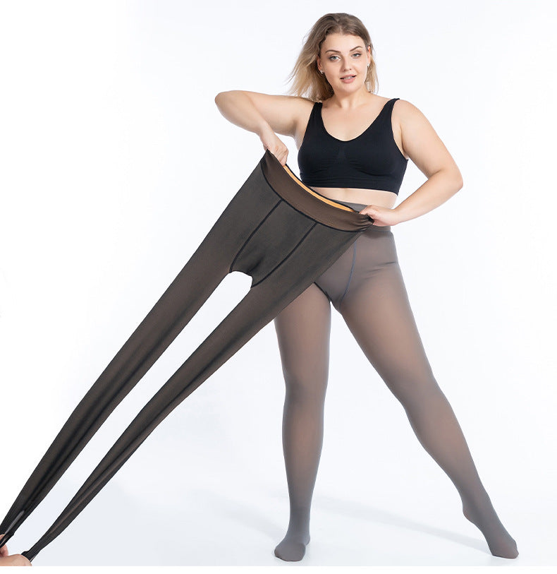 Leggings Winter Plus Velvet Thick Adjustable Pantyhose Super Elastic Large Size Women dealsniper-net