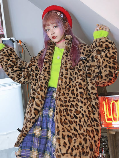 popular Korean version of the street hip hop retro leopard Women dealsniper-net