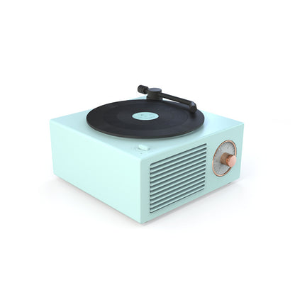 Wireless mini portable retro phonograph bluetooth speaker Electronics dealsniper-net Blue