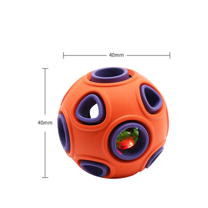 Luminous Sounding Dog Toy Ball Pets dealsniper-net Orange Glow S