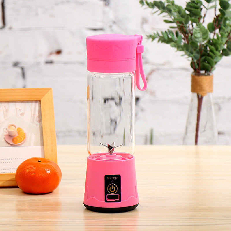 Portable Mini Electric Juicer Kitchen dealsniper-net Pink Six knives