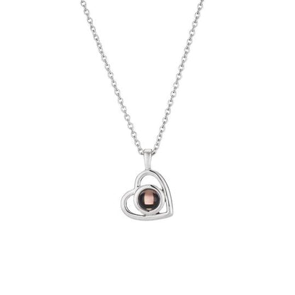 S925 Silver Romantic Colorful Photo Projection Necklace Jewelry DealSniper.net Sliver