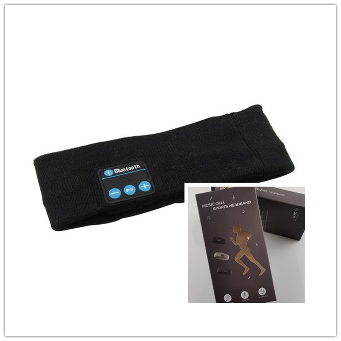 Wireless Bluetooth Headband Outdoor Fitness Yoga Headband Sports DealSniper.net Black1 with box