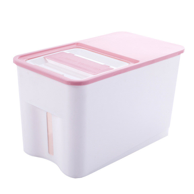 Square Moisture-Proof Rice Bucket kitchen Sealed Bucket Kitchen dealsniper-net Pink 11.5 kg