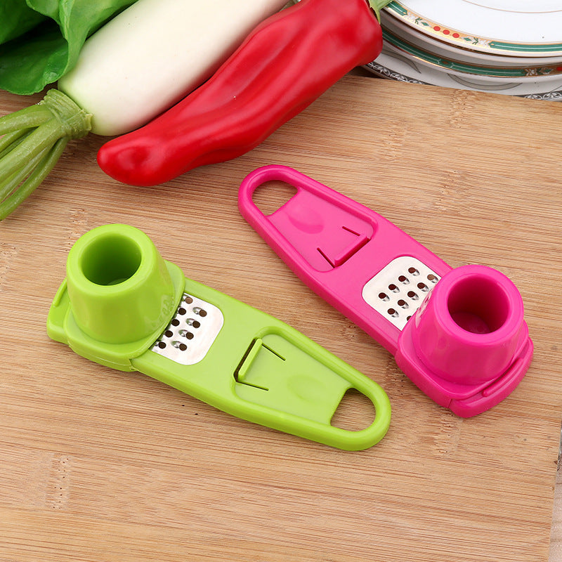 Kitchen Gadget Garlic Masher Seasoning Grinder Kitchen dealsniper-net Simple packing Rose red