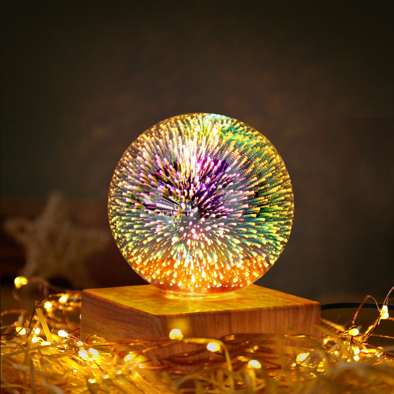 USB 3D Firework Crystals Ball Night Light Romantic Star LED Night Light Home Decor dealsniper-net