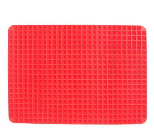 Non-Stick Silicone Pyramid Cooking Mat Baking Mat Kitchen DealSniper.net Red