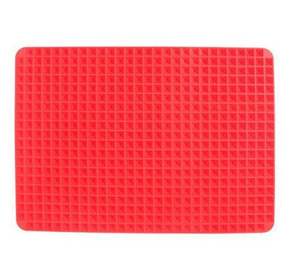 Non-Stick Silicone Pyramid Cooking Mat Baking Mat Kitchen DealSniper.net Red