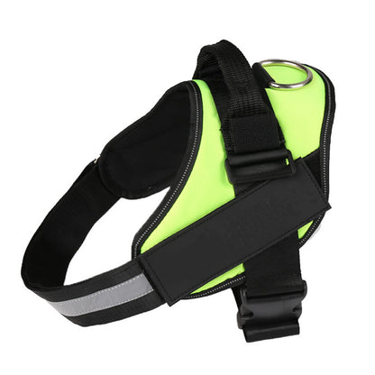 Personalized Custom Adjustable Reflective Breathable Dog Harness Pets dealsniper-net L Green