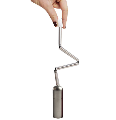 Portable Collapsible Reusable Stainless Steel Straw Eco-Friendly Kitchen DealSniper.net Gray