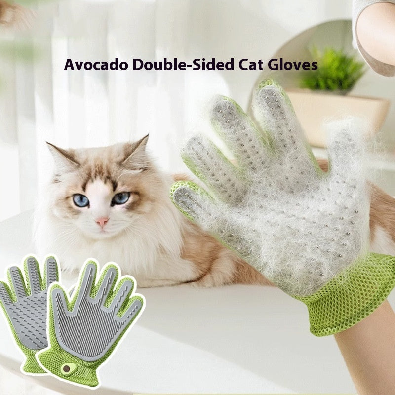 Pet Bath Cat Petting Gloves Double-sided Floating Hair Comb Pets Gym From House