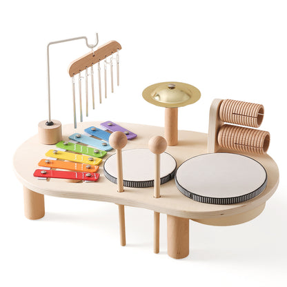Baby Educational Toys Wooden Aeolian Bells Montessori Kids DealSniper.net Music Station