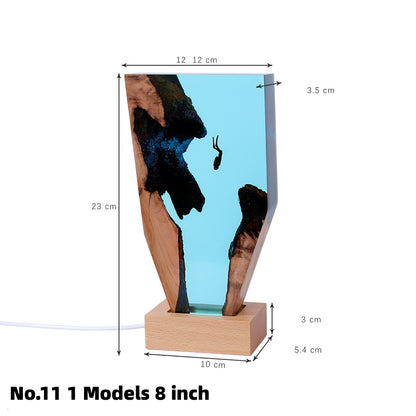 Marine Cave Diver Desktop Decoration Creative Art Lamp Holder