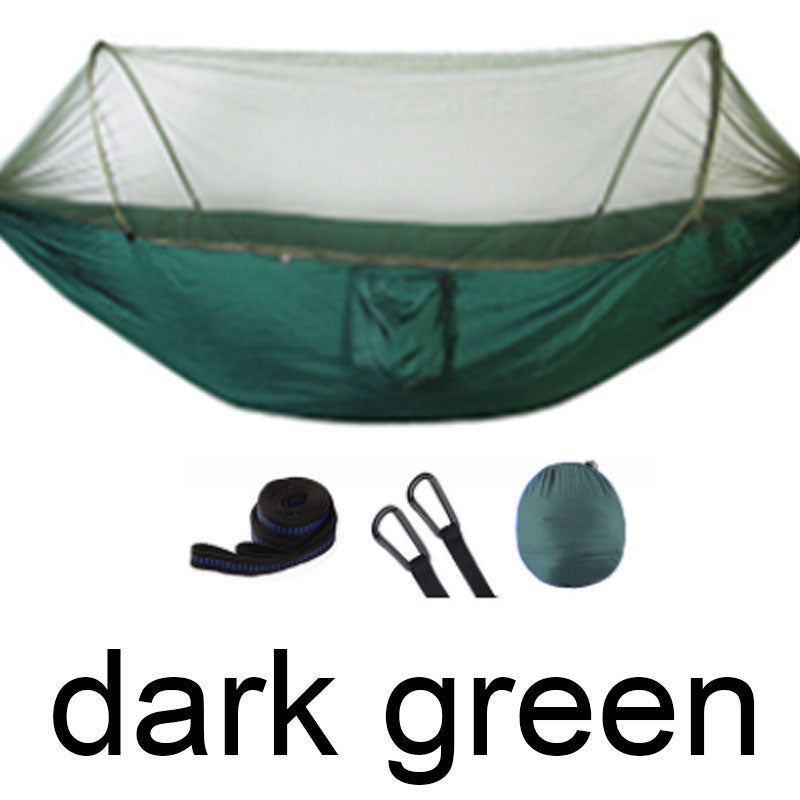 2 Person Portable Outdoor Mosquito Parachute Hammock Outdoor dealsniper-net Dark green