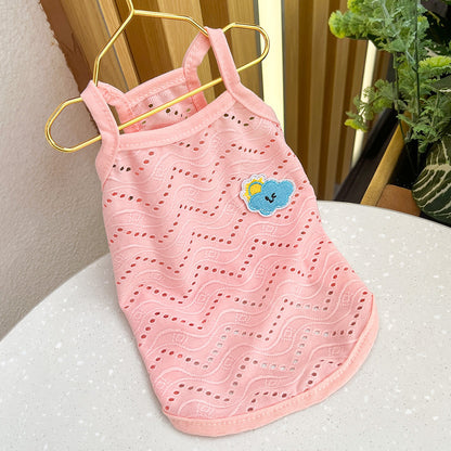 Dog Clothes Simple Camisole Thin Breathable Pet Clothes Pets dealsniper-net 389 Pink L