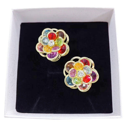 Female Sweet And Simple Small Flower Stud Earrings Jewelry dealsniper-net Color 1 pair