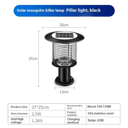 Outdoor Waterproof Solar Mosquito Lamp Outdoor DealSniper.net Black Chapiter