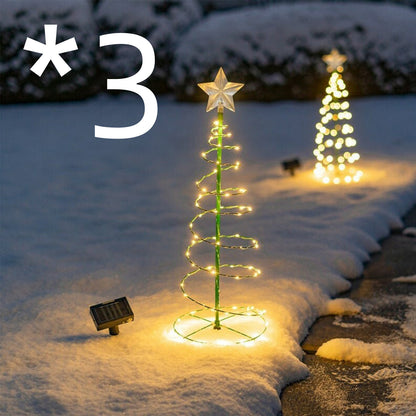 Christmas Tree Decoration Outdoor Courtyard Lighting Holidays dealsniper-net 3pcs Monochromatic