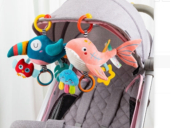 Baby Music Pulling Bell Doll Stroller Pendant Car Safety Seat Comfort Toy Kids dealsniper-net