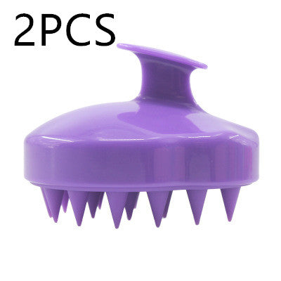 Silicone Brush To Clean The Scalp And Massage The Blood Meridians Beauty DealSniper.net Purple2PCS