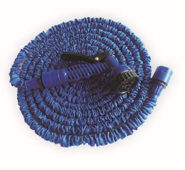 Latex Natural Telescopic Water Hose High Pressure Car Wash Water Gun Garden dealsniper-net Blue 100FT