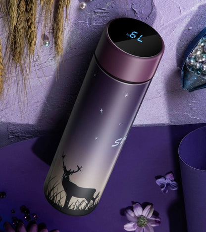 Stainless steel vacuum flask LED touch display temperature