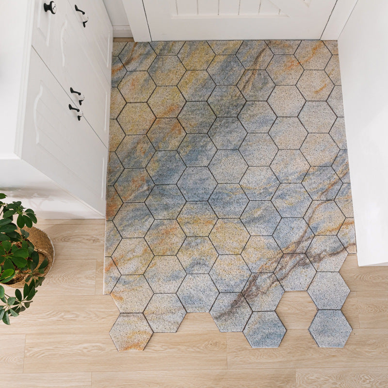Non-slip Washable Hexagon Printed Custom Cut Doormat Carpet House DealSniper.net B 40x120cm