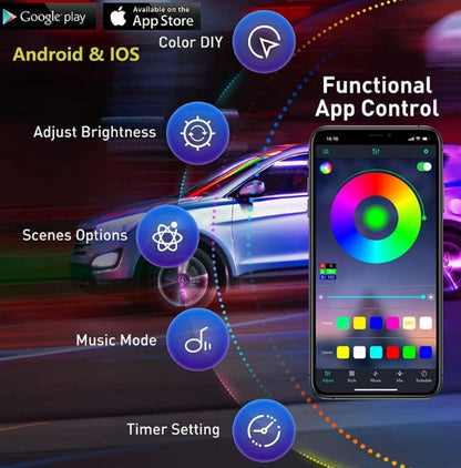 Car Atmosphere Light Modified Colorful Light Guide Vehicle dealsniper-net