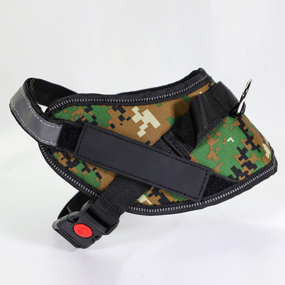 Pet Traction Rope Pet Chest Harness Dog Traction Rope Pets dealsniper-net Camouflage green L